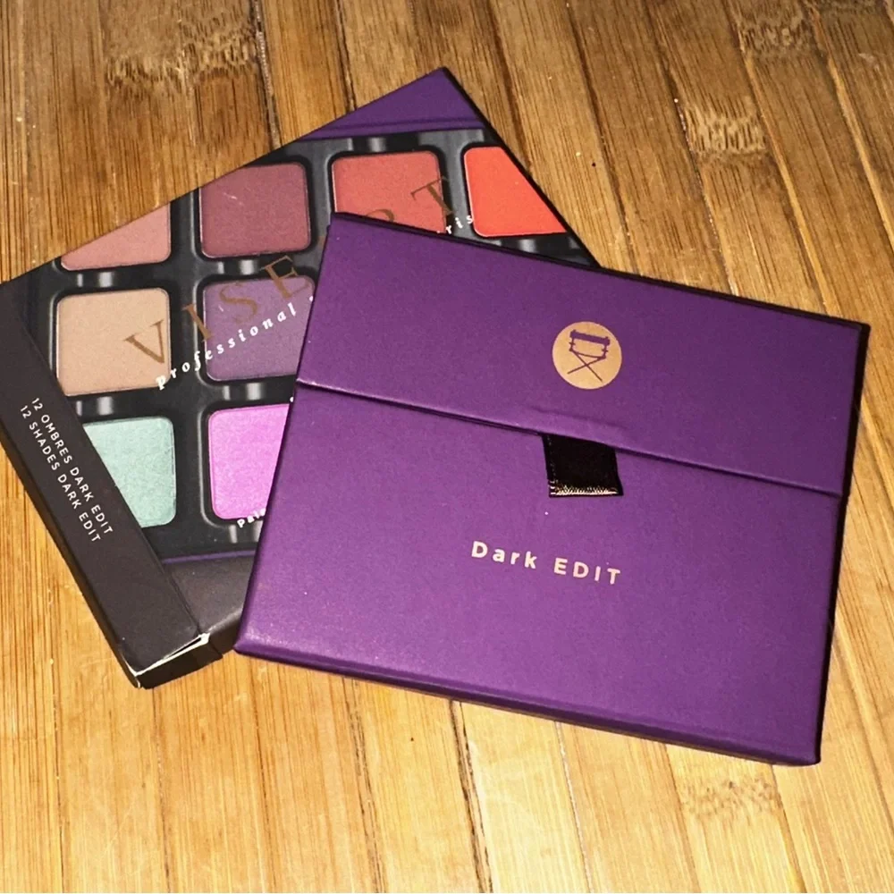 Viseart Dark Edit Eyeshadow Palette - Purple, Red, Gold